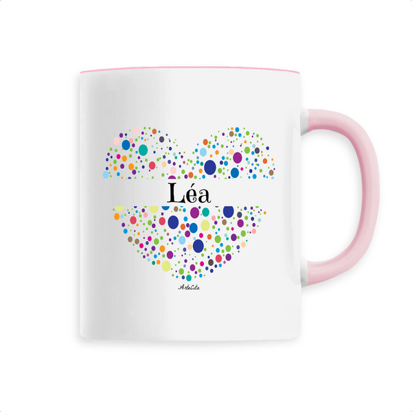 Mug - Léa (Coeur) - 6 Coloris - Cadeau Unique & Tendre - Cadeau Personnalisable - Cadeaux-Positifs.com -Unique-Rose-