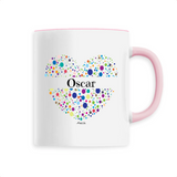Mug - Oscar (Coeur) - 6 Coloris - Cadeau Unique & Tendre - Cadeau Personnalisable - Cadeaux-Positifs.com -Unique-Rose-