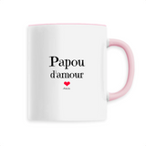 Mug - Papou d'amour - 6 Coloris - Cadeau Original & Tendre - Cadeau Personnalisable - Cadeaux-Positifs.com -Unique-Rose-