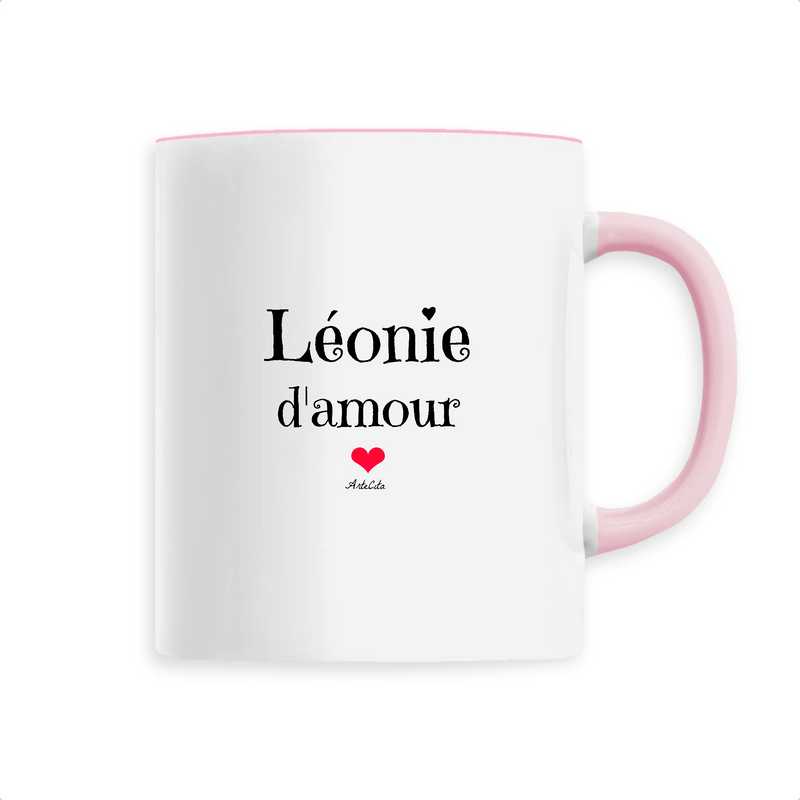 Cadeau anniversaire : Mug - Léonie d'amour - 6 Coloris - Cadeau Original & Tendre - Cadeau Personnalisable - Cadeaux-Positifs.com -Unique-Rose-