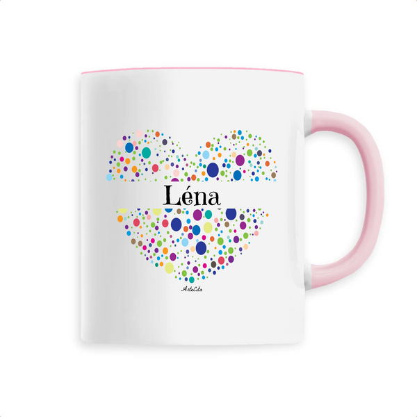 Mug - Léna (Coeur) - 6 Coloris - Cadeau Unique & Tendre - Cadeau Personnalisable - Cadeaux-Positifs.com -Unique-Rose-