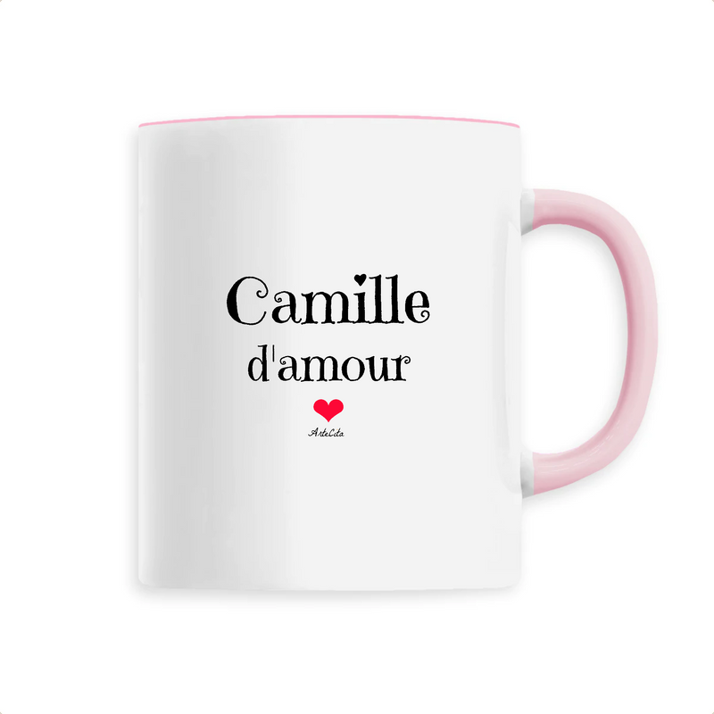 Cadeau anniversaire : Mug - Camille d'amour - 6 Coloris - Cadeau Original & Tendre - Cadeau Personnalisable - Cadeaux-Positifs.com -Unique-Rose-