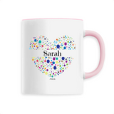 Mug - Sarah (Coeur) - 6 Coloris - Cadeau Unique & Tendre - Cadeau Personnalisable - Cadeaux-Positifs.com -Unique-Rose-