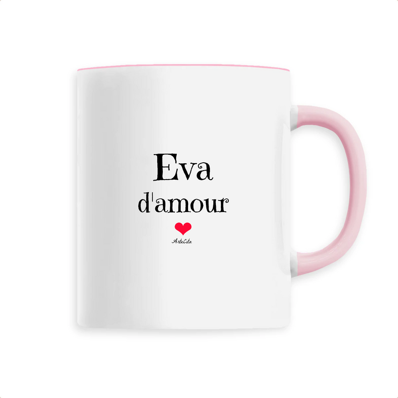 Cadeau anniversaire : Mug - Eva d'amour - 6 Coloris - Cadeau Original & Tendre - Cadeau Personnalisable - Cadeaux-Positifs.com -Unique-Rose-