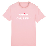 T-Shirt Premium - Serial Chiller - Coton Bio - 12 Coloris - Humour - Cadeau Personnalisable - Cadeaux-Positifs.com -XS-Rose-