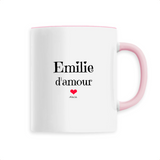 Mug - Emilie d'amour - 6 Coloris - Cadeau Original & Tendre - Cadeau Personnalisable - Cadeaux-Positifs.com -Unique-Rose-