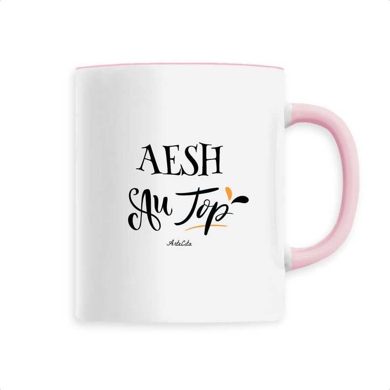 Cadeau anniversaire : Mug - AESH au Top - 6 Coloris - Cadeau Original - Cadeau Personnalisable - Cadeaux-Positifs.com -Unique-Rose-