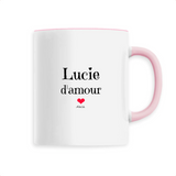 Mug - Lucie d'amour - 6 Coloris - Cadeau Original & Tendre - Cadeau Personnalisable - Cadeaux-Positifs.com -Unique-Rose-