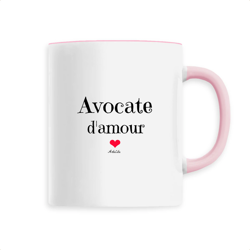 Cadeau anniversaire : Mug - Avocate d'amour - 6 Coloris - Cadeau Original & Unique - Cadeau Personnalisable - Cadeaux-Positifs.com -Unique-Rose-