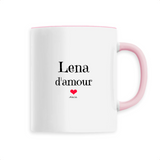 Mug - Lena d'amour - 6 Coloris - Cadeau Original & Tendre - Cadeau Personnalisable - Cadeaux-Positifs.com -Unique-Rose-