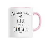Mug - Une Fille trop Géniale - 6 Coloris - Cadeau Original - Cadeau Personnalisable - Cadeaux-Positifs.com -Unique-Rose-