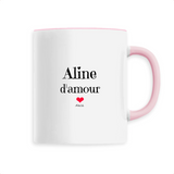 Mug - Aline d'amour - 6 Coloris - Cadeau Original & Tendre - Cadeau Personnalisable - Cadeaux-Positifs.com -Unique-Rose-