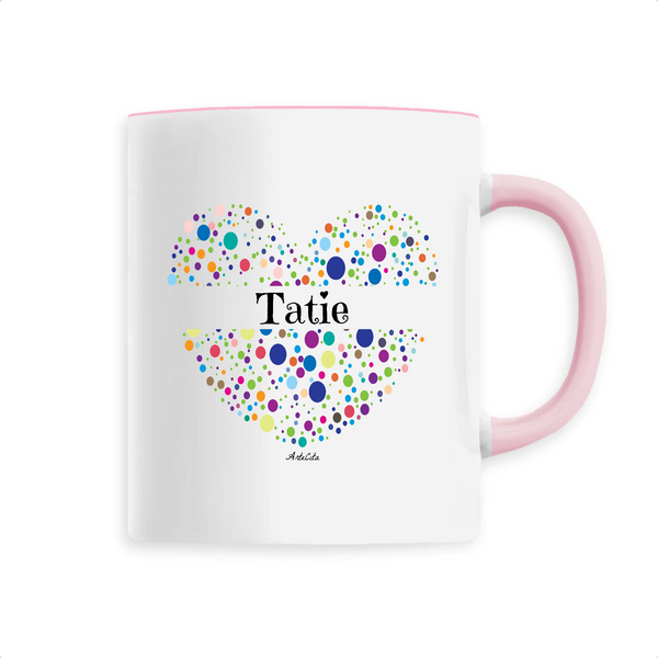 Mug - Tatie (Coeur) - 6 Coloris - Cadeau Unique & Tendre - Cadeau Personnalisable - Cadeaux-Positifs.com -Unique-Rose-