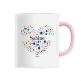 Mug - Sabine (Coeur) - 6 Coloris - Cadeau Unique & Tendre - Cadeau Personnalisable - Cadeaux-Positifs.com -Unique-Rose-