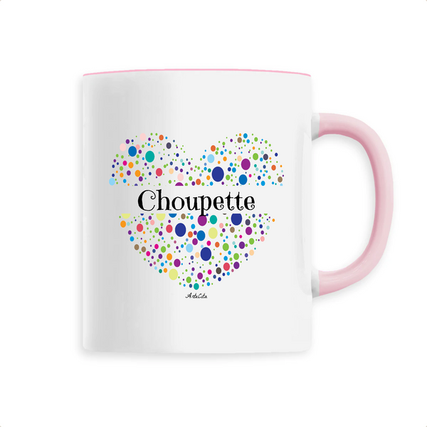 Mug - Choupette (Coeur) - 6 Coloris - Cadeau Unique & Tendre - Cadeau Personnalisable - Cadeaux-Positifs.com -Unique-Rose-