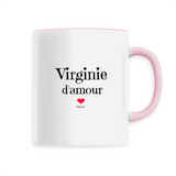 Mug - Virginie d'amour - 6 Coloris - Cadeau Original & Tendre - Cadeau Personnalisable - Cadeaux-Positifs.com -Unique-Rose-