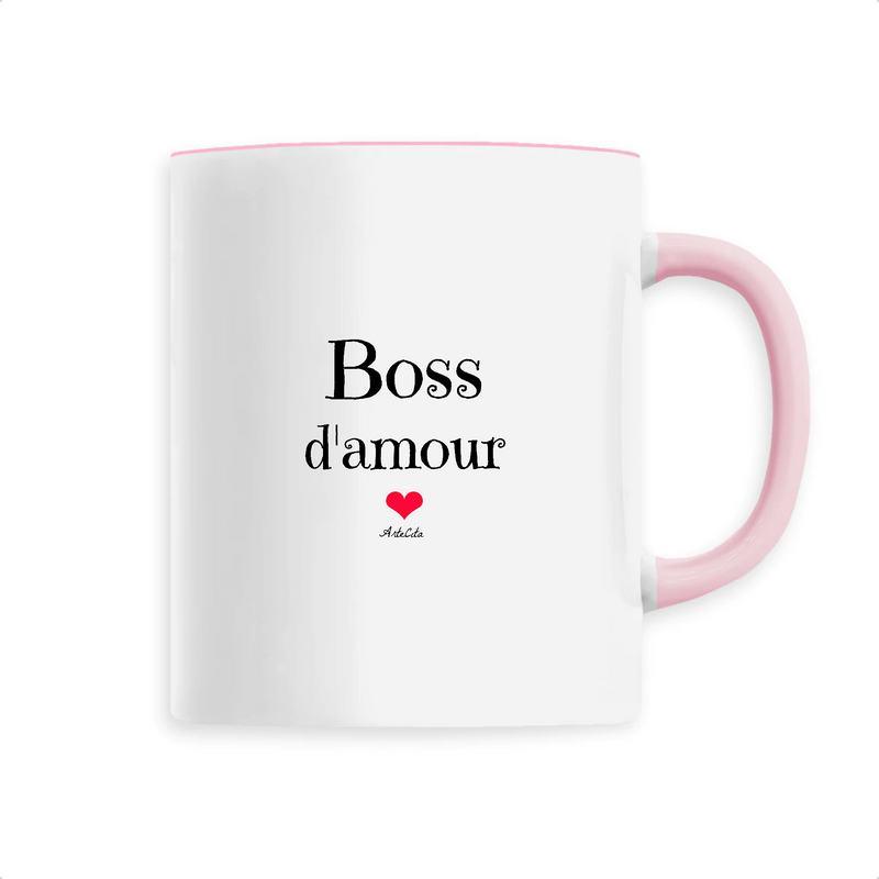 Cadeau anniversaire : Mug - Boss d'amour - 6 Coloris - Cadeau Original & Unique - Cadeau Personnalisable - Cadeaux-Positifs.com -Unique-Rose-