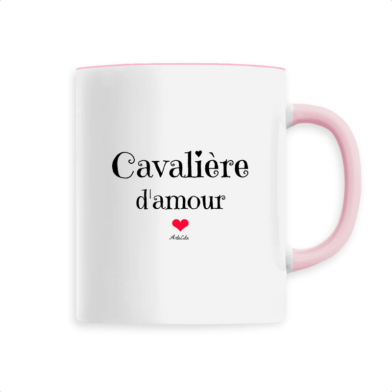 Cadeau anniversaire : Mug - Cavalière d'amour - 6 Coloris - Cadeau Original & Tendre - Cadeau Personnalisable - Cadeaux-Positifs.com -Unique-Rose-