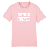 T-Shirt Premium - Serge & Jane - Coton Bio - 12 Coloris - Mythique - Cadeau Personnalisable - Cadeaux-Positifs.com -XS-Rose-