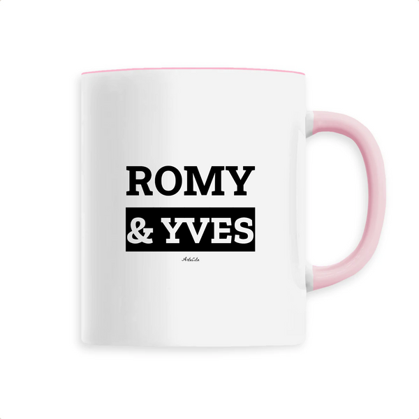 Mug - Romy & Yves - 6 Coloris - Cadeau Original & Mythique - Cadeau Personnalisable - Cadeaux-Positifs.com -Unique-Rose-