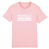 T-Shirt Premium - Michelle & Barack - Coton Bio - 12 Coloris - Mythique - Cadeau Personnalisable - Cadeaux-Positifs.com -XS-Rose-