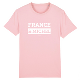 T-Shirt Premium - France & Michel - Coton Bio - 12 Coloris - Mythique - Cadeau Personnalisable - Cadeaux-Positifs.com -XS-Rose-