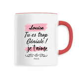 Mug - Louise je t'aime - 6 Coloris - Cadeau Tendre - Cadeau Personnalisable - Cadeaux-Positifs.com -Unique-Rouge-