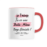 Mug - Belle-Mère je t'aime - 6 Coloris - Cadeau Original - Cadeau Personnalisable - Cadeaux-Positifs.com -Unique-Rouge-