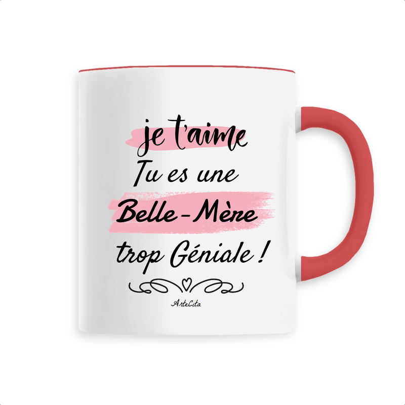 Mug - Belle-Mère je t'aime - 6 Coloris - Cadeau Original