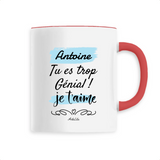 Mug - Antoine je t'aime - 6 Coloris - Cadeau Tendre & Original - Cadeau Personnalisable - Cadeaux-Positifs.com -Unique-Rouge-