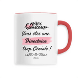 Mug - Merci vous êtes une Directrice trop Géniale - 6 Coloris - Cadeau Personnalisable - Cadeaux-Positifs.com -Unique-Rouge-