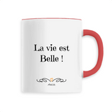 Mug - La vie est belle - 6 Coloris - Cadeau Motivant - Cadeau Personnalisable - Cadeaux-Positifs.com -Unique-Rouge-