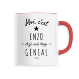 Mug - Enzo est trop Génial - 6 Coloris - Cadeau Original - Cadeau Personnalisable - Cadeaux-Positifs.com -Unique-Rouge-