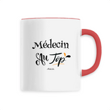 Mug - Médecin au Top - 6 Coloris - Cadeau Original - Cadeau Personnalisable - Cadeaux-Positifs.com -Unique-Rouge-