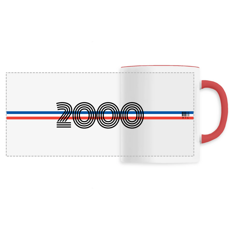 Cadeau anniversaire : Mug - Année 2000 - 6 Coloris - Cadeau Original - Cadeau Personnalisable - Cadeaux-Positifs.com -Unique-Rouge-