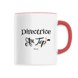 Mug - Directrice au Top - 6 Coloris - Cadeau Original - Cadeau Personnalisable - Cadeaux-Positifs.com -Unique-Rouge-