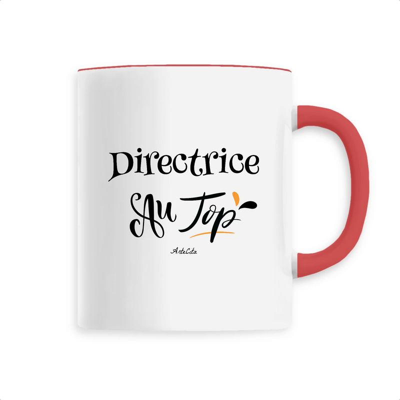 Cadeau anniversaire : Mug - Directrice au Top - 6 Coloris - Cadeau Original - Cadeau Personnalisable - Cadeaux-Positifs.com -Unique-Rouge-