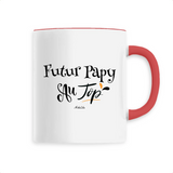 Mug - Futur Papy au Top - 6 Coloris - Cadeau Original - Cadeau Personnalisable - Cadeaux-Positifs.com -Unique-Rouge-