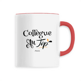 Mug - Collègue au Top - 6 Coloris - Cadeau Original - Cadeau Personnalisable - Cadeaux-Positifs.com -Unique-Rouge-