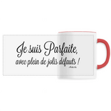 Mug - Parfaite avec plein de jolis défauts - 6 Coloris - Unique - Cadeau Personnalisable - Cadeaux-Positifs.com -Unique-Rouge-