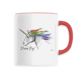 Mug - Licorne Dream Big - 6 Coloris - Cadeau Original - Cadeau Personnalisable - Cadeaux-Positifs.com -Unique-Rouge-