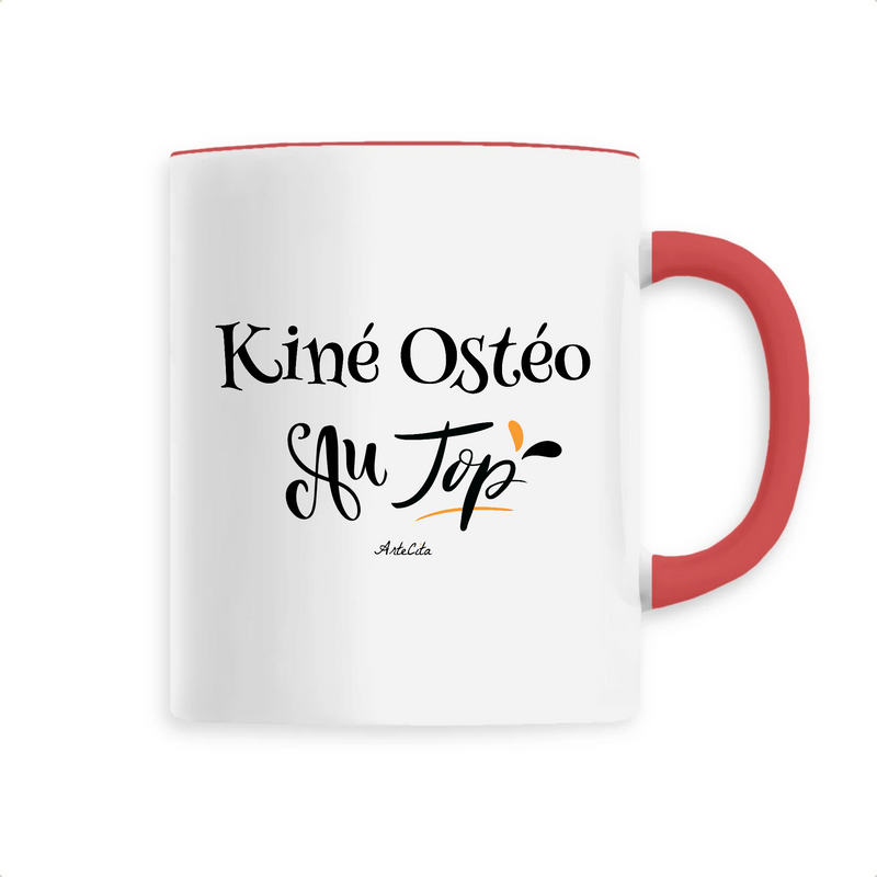 Cadeau anniversaire : Mug - Kiné Ostéo au Top - 6 Coloris - Cadeau Original - Cadeau Personnalisable - Cadeaux-Positifs.com -Unique-Rouge-