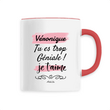 Mug - Véronique, je t'aime - 6 Coloris - Cadeau Tendre - Cadeau Personnalisable - Cadeaux-Positifs.com -Unique-Rouge-