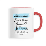 Mug - Alexandre je t'aime - 6 Coloris - Cadeau Tendre & Original - Cadeau Personnalisable - Cadeaux-Positifs.com -Unique-Rouge-