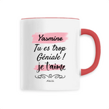 Mug - Yasmine je t'aime - 6 Coloris - Cadeau Tendre & Original - Cadeau Personnalisable - Cadeaux-Positifs.com -Unique-Rouge-