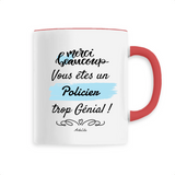 Mug - Merci Policier - 6 Coloris - Cadeau Original - Cadeau Personnalisable - Cadeaux-Positifs.com -Unique-Rouge-