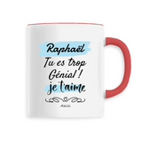 Mug - Raphaël je t'aime - 6 Coloris - Cadeau Tendre & Original - Cadeau Personnalisable - Cadeaux-Positifs.com -Unique-Rouge-