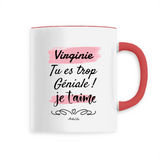 Mug - Virginie je t'aime - 6 Coloris - Cadeau Tendre & Original - Cadeau Personnalisable - Cadeaux-Positifs.com -Unique-Rouge-