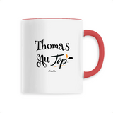 Mug - Thomas au Top - 6 Coloris - Cadeau Original - Cadeau Personnalisable - Cadeaux-Positifs.com -Unique-Rouge-