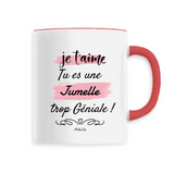 Mug - Jumelle je t'aime - 6 Coloris - Cadeau Original - Cadeau Personnalisable - Cadeaux-Positifs.com -Unique-Rouge-